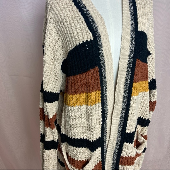 Hem & Thread open front striped cardigan - Picture 2 of 8